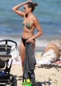 Rachael Finch spotted in a bikini as she takes a dip in the ocean