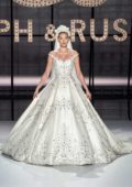 Elsa Hosk walks the runway at the Ralph & Russo Show, Haute Couture Spring/Summer 2019 during Paris Fashion Week, Paris, France