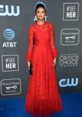 Nina Dobrev attends the 24th Annual Critics' Choice Awards at Barker Hangar in Santa Monica, California