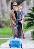 Rosie Huntington-Whiteley takes her son Jack for a stroll in Los Angeles