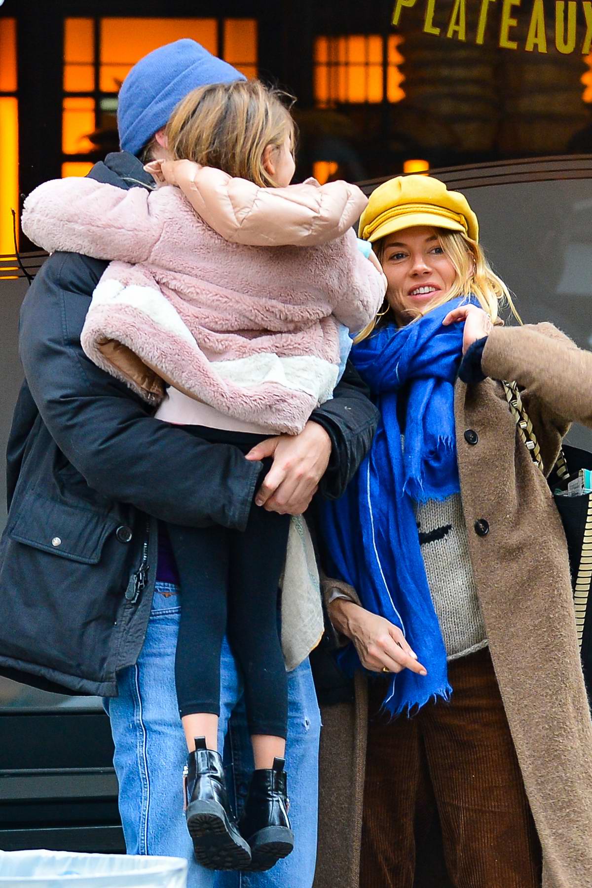 sienna miller steps out with her daughter and new boyfriend lucas ...
