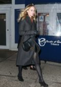 Jennifer Lawrence steps out on a brisk and breezy night for dinner in Tribeca, New York City