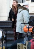 Josephine Skriver spotted on the set of a photoshoot for Maybelline in New York City