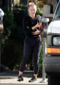 Kristen Bell seen exiting a yoga studio after her class in Los Feliz, California