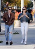 Kristen Stewart and Sara Dinkin grabs lunch at Cafe Gratitude before heading to a spa in Los Angeles