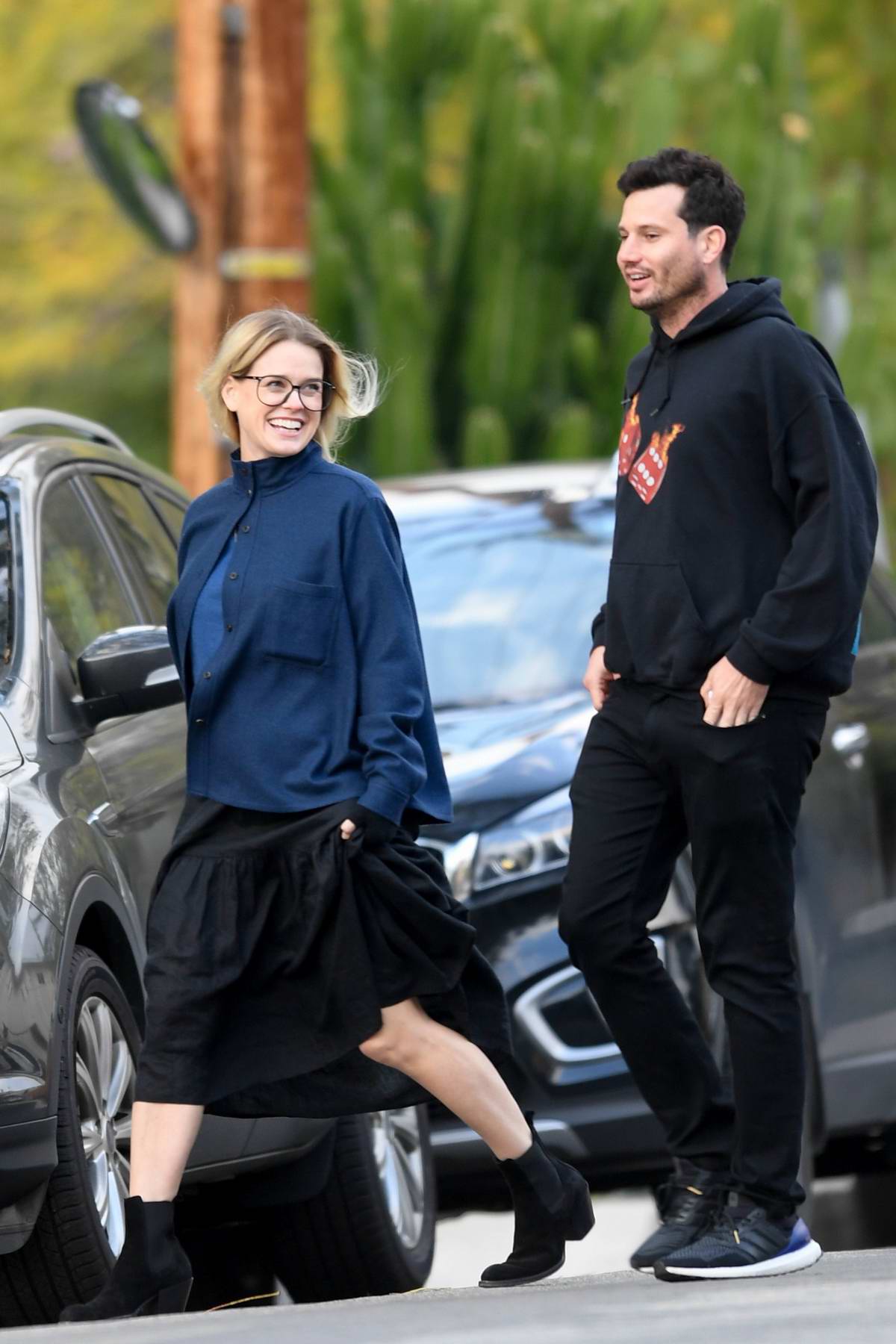 alice eve is all smiles as she walks to dinner with her boyfriend in