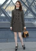 emma stone attends louis vuitton show, fall winter 2018 during paris  fashion week, france-060318_4