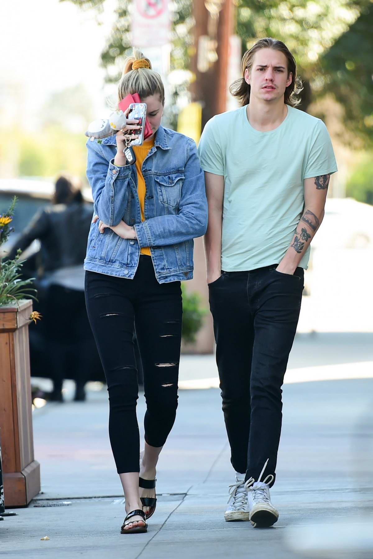 Ireland Baldwin and Corey Harper steps out for lunch in Los Angeles