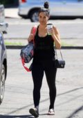 nikki bella rocks a black spandex jumpsuit and snakeskin boots while  visiting a friend in brentwood, california-290220_13