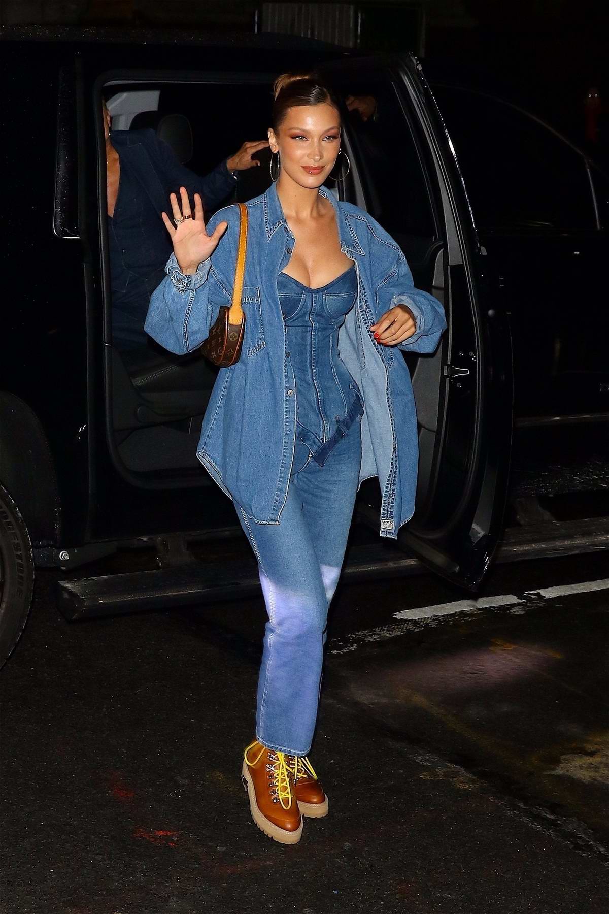Bella Hadid - Arrives for Her Sister Gigi's Birthday Party in NYC