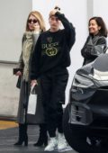 Hailey Baldwin Bieber wearing a Gucci sweatshirt as she leaves after visiting a dermatologist in Beverly Hills, Los Angeles