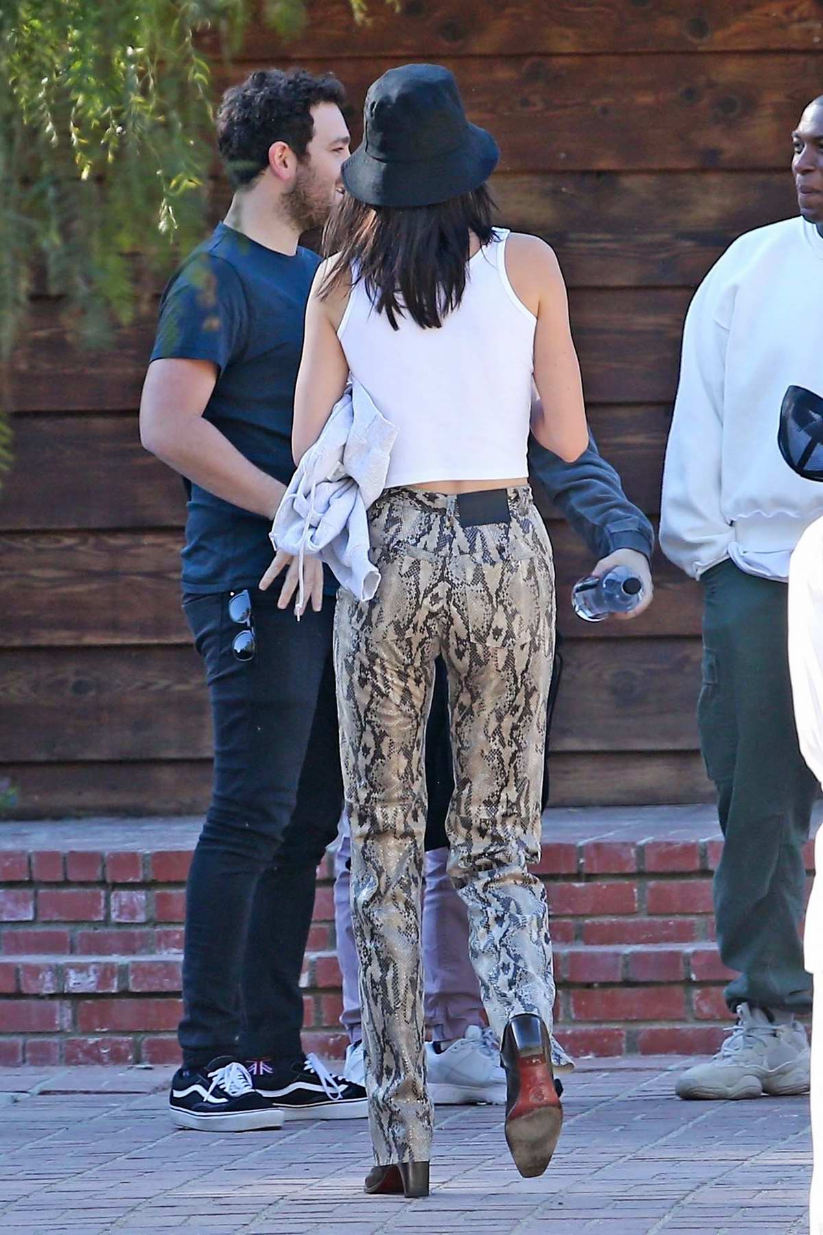 Kendall Jenner: Snake Top, Tie-Dye Pants