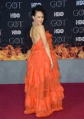 Nathalie Emmanuel attends the Season 8 premiere of 'Game of Thrones' at Radio City Music Hall in New York City