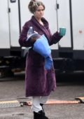 Alice Eve spotted on set for the New ITV series 'Belgravia' in London, UK