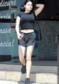 Ariel Winter flaunts her legs in black shorts while out shopping and visiting a nail salon in Los Angeles