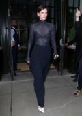 Charlize Theron looks stylish in a navy blue attire while out to promote her new movie 'Long Shot' in New York City