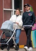 Hilary Duff and Matthew Koma enjoys a stroll with their daughter in New York City