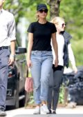 Jennifer Lawrence keeps thing casual in a tee, jeans and sneakers while apartment hunting with friends in New York City