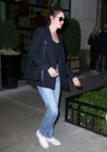 Shailene Woodley steps out in a blue blazer and matching denim in New York City
