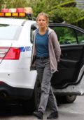 Sienna Miller seen while filming scenes for her upcoming movie '21 Bridges' in Brooklyn, New York