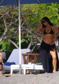 Kim and Kourtney Kardashian enjoy the beach with Scott Disck while on vacation in Puntarenas, Costa Rica