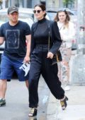 Lily Aldridge looks stylish in an all-black ensemble as she grabs lunch at Sant Ambroeus restaurant in New York City