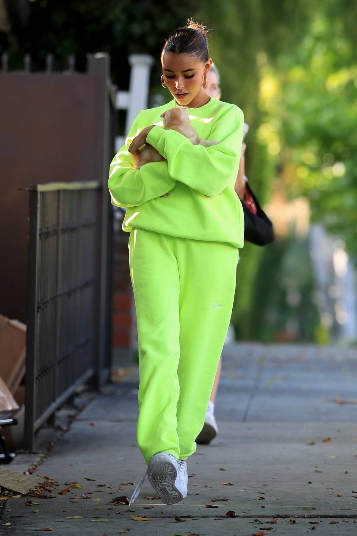 lime green jogging suit