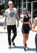 Chantel Jeffries steps out for lunch with Machine Gun Kelly at Toast Bakery Cafe in West Hollywood, Los Angeles