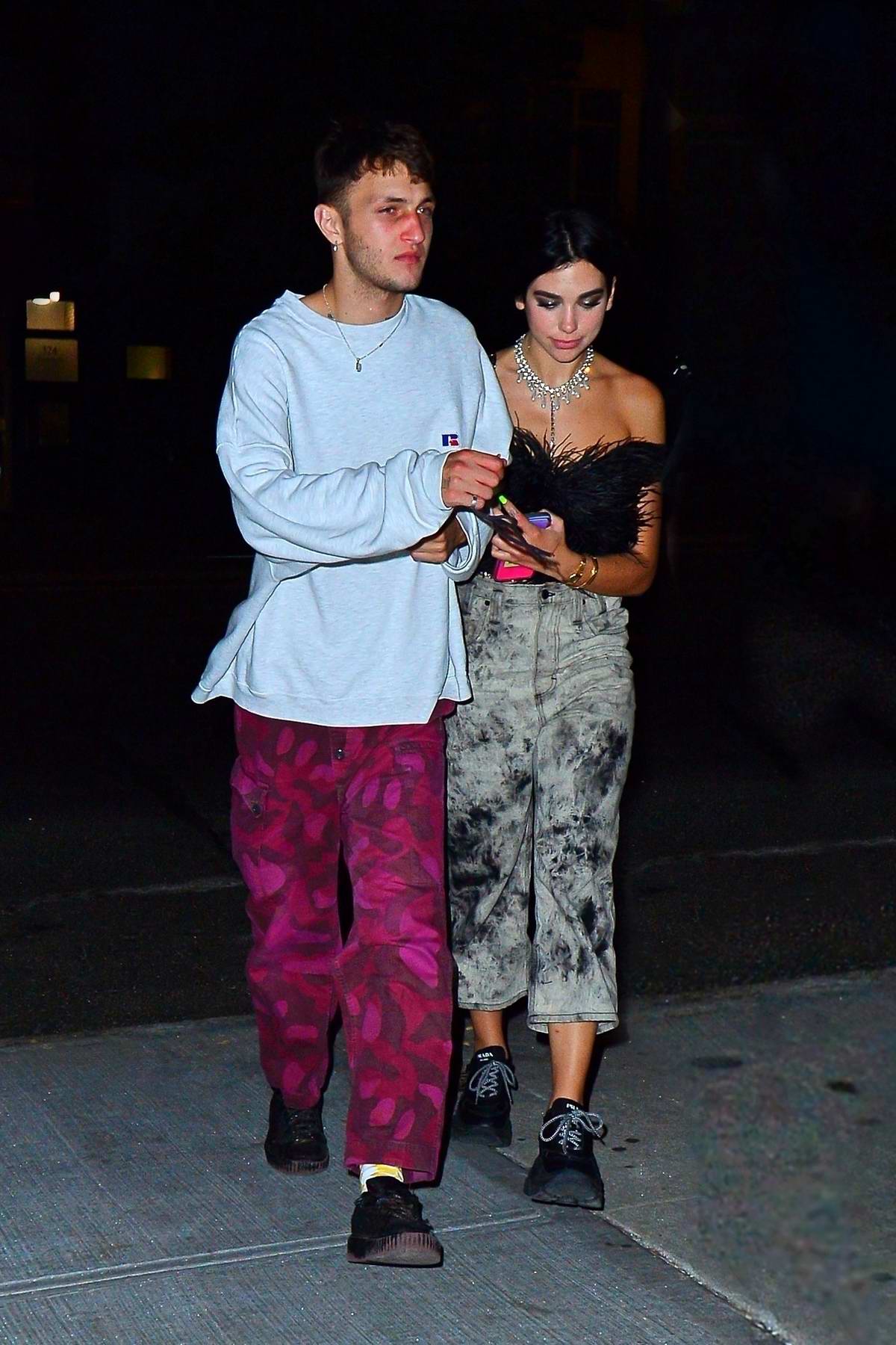 Dua Lipa And Anwar Hadid Out Arm In Arm After Having A Get Together At Gigi Hadid S House With Taylor Swift In New York City 3
