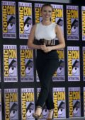 Scarlett Johansson attends the 'Marvel' panel during 2019 Comic Con International in San Diego, California