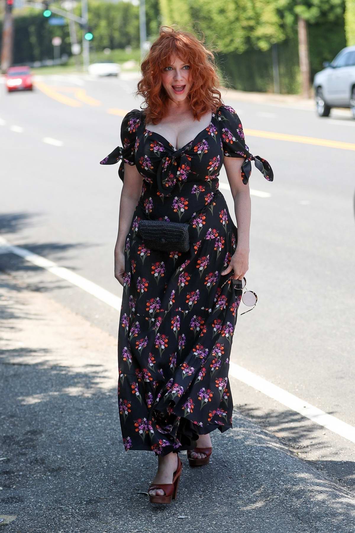 Christina Hendricks Arrives At The Instyle Day Of Indulgence Party In Brentwood Los Angeles
