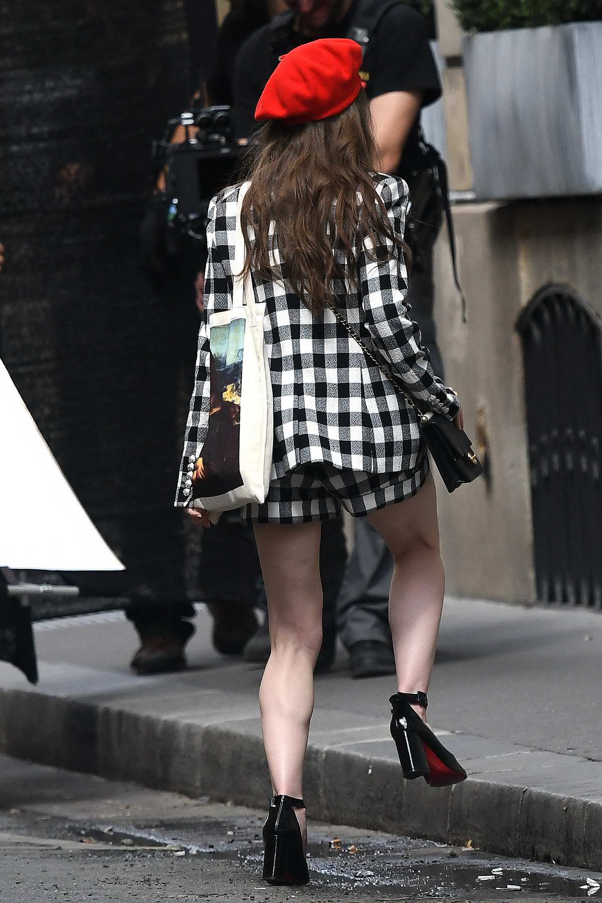 Lily Collins spotted in multiple outfits while filming her upcoming 'Emily  in Paris' TV Show in Paris, France