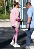 Jennifer Lopez sports all pink as she arrives at the gym in Miami, Florida