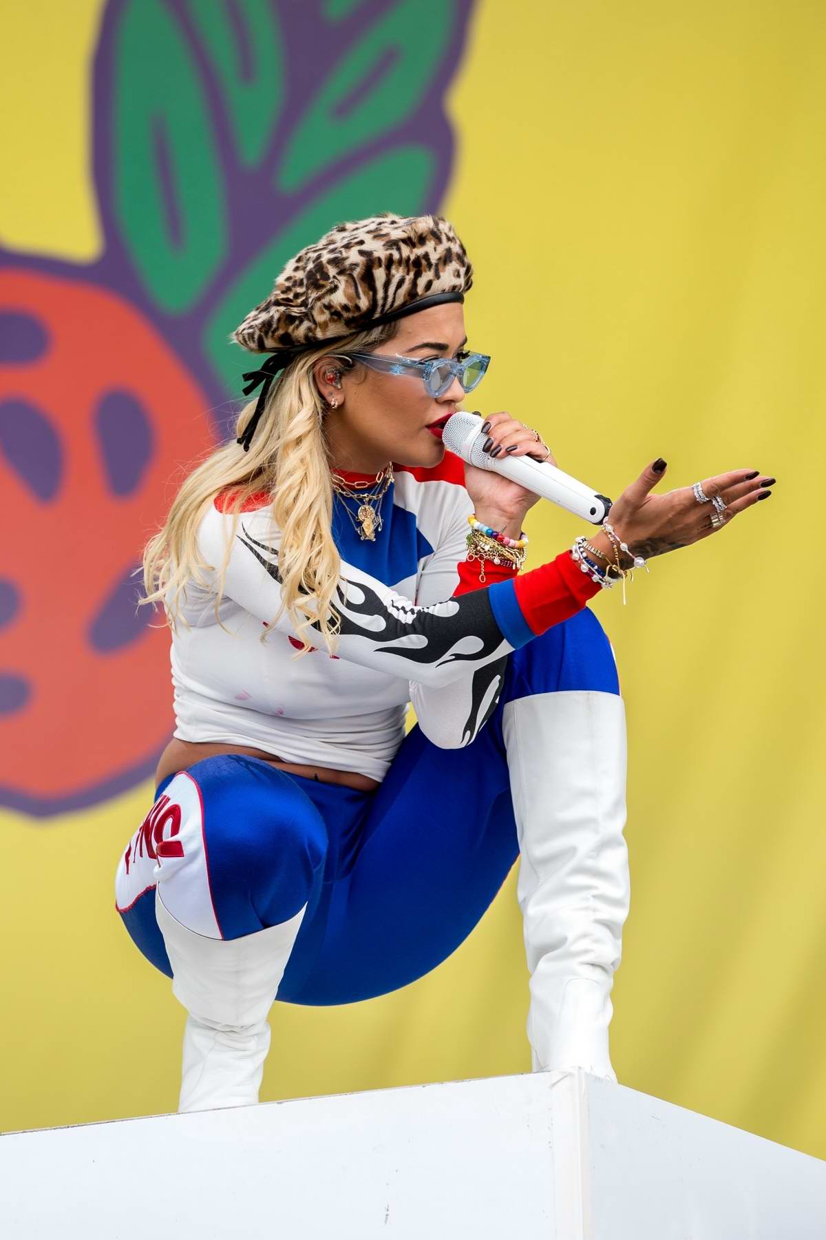 rita ora performs on stage at the 2019 lollapalooza festival in berlin ...