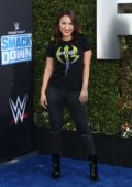 Francia Raisa attends WWE 20th Anniversary Celebration Marking Premiere of WWE Friday Night SmackDown on FOX in Los Angeles