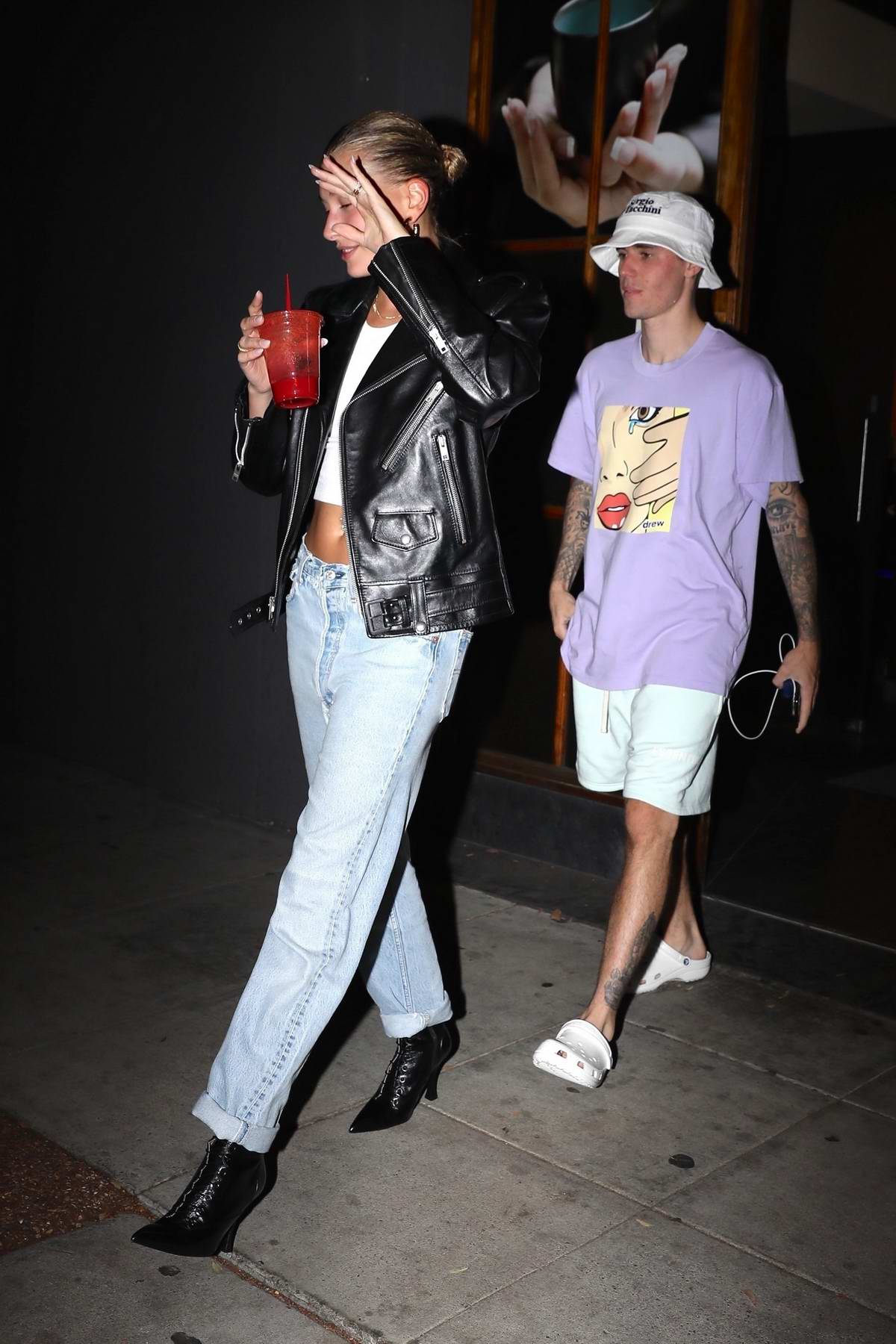 Hailey leaving Voda Spa in West Hollywood// July 25, 2021