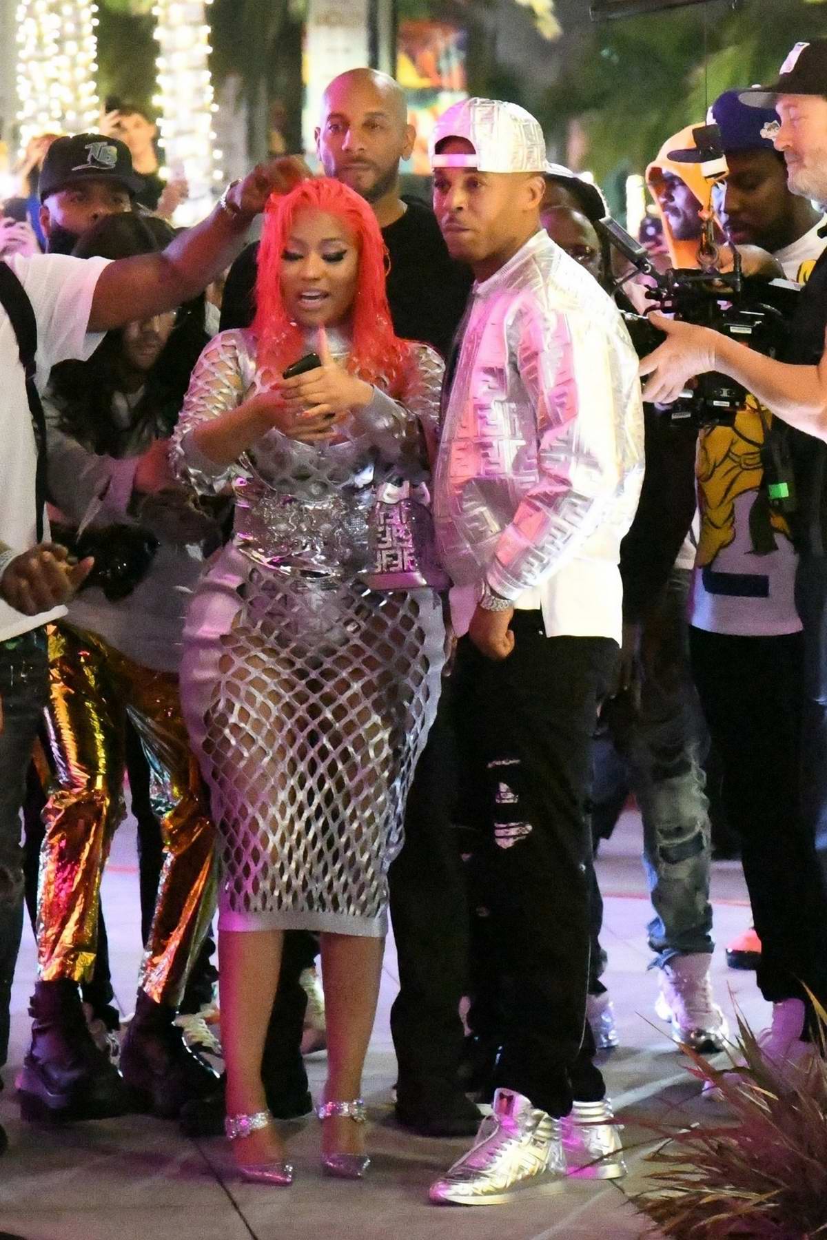 Nicki Minaj and BF Kenneth Petty Arrive at Her Fendi X Nicki Minaj Party