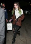 Bella Thorne slips out the back exit after dinner with friends at Craig's in West Hollywood, Los Angeles