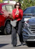 Eiza González picks up her ride with the valet after enjoying lunch at a local healthy eatery in Los Angeles