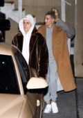 Hailey Bieber and Justin Bieber attend Wednesday night church service in Beverly Hills, Los Angeles