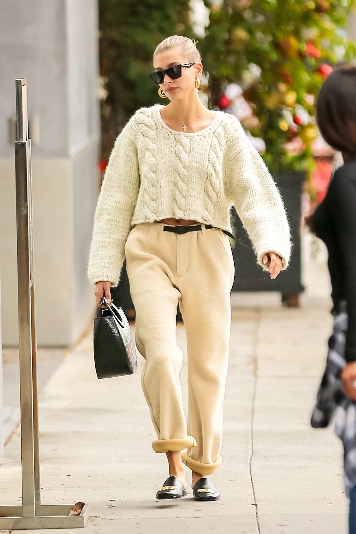 Hailey Bieber looks casual chic in a silk outfit while out running errands  in Los Angeles