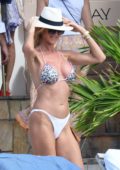 Victoria Silvstedt dons a sequin bikini as she enjoys a day on the beach during her yearly holiday in St Barts, France