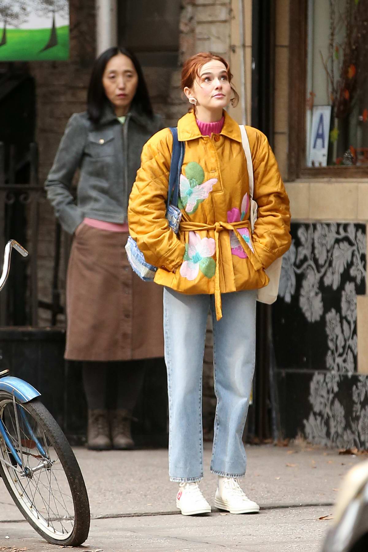 zoey deutch looks pretty in a yellow jacket as she leaves a coffee shop in  new york city-161219_8