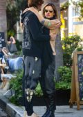 Alessandra Ambrosio and Nicolo Oddi pack on some PDA after a lunch date at Gjelina in Venice Beach, California