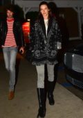 Alessandra Ambrosio steps out for dinner with Nicolo Oddi in Santa Monica, California