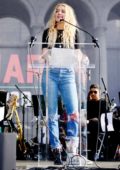 Amber Heard attends the 4th Annual Women's March in Los Angeles