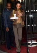 Gigi Hadid In Louis Vuitton Leaving the Royal Monceau Hotel in Paris