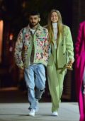 Gigi Hadid and Zayn Malik are all smiles as they step out for Zayn's birthday with Bella Hadid and Dua Lipa in New York City