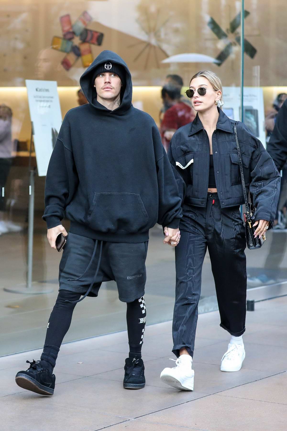 Hailey Bieber And Justin Bieber Sport Matching Outfits While Out For Some Shopping At The Grove