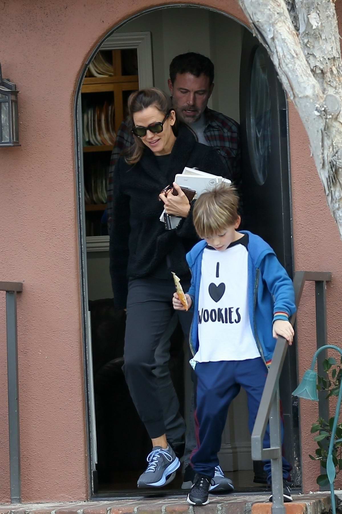 Jennifer Garner And Ben Affleck Take Their Son Samuel To An Appointment In Santa Monica California